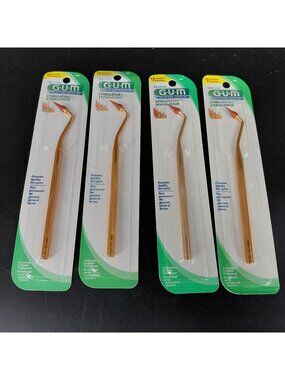 Sunstar GUM Stimulator Interdental Brush Lot 4 Gold Handle 600 Reusable